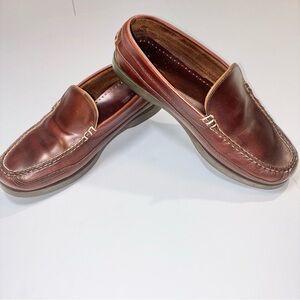 L.L. Bean Casco Bay Moc Loafers Brown Leather Slip On Casual Shoes Mens 9